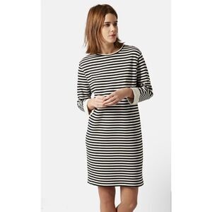 Topshop Rolled sleeves Striped Dress 8